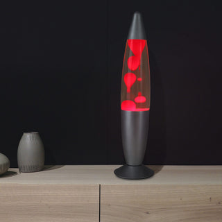 LED Lavalampe rot/blau/grün 10x40cm Glas Aluminium E14/R39 30 Watt 150cm Zuleitung Lavaleuchte Stimmungslicht Retro Dekolampe