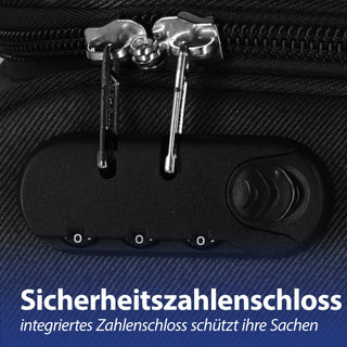 Kofferset 3er Set Stoff Farbwahl 3 Größen Nylon Teleskopstange Doppelrolle Zahlenschloss Koffer Weichschalenkoffer Softkoffer Kunstfaser