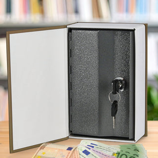 Tresor Buch London 11,5x18x5,5cm Metall Papier 2 Schlüssel Buchsafe Geldversteck Minitresor Versteck für Wertsachen