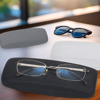 Brillenetui 3er Set PVC 15x6x3cm schwarz hellgrau dunkelgrau Etui Brillenbox Hartschalenetui Schutzbox Aufbewahrungsbox