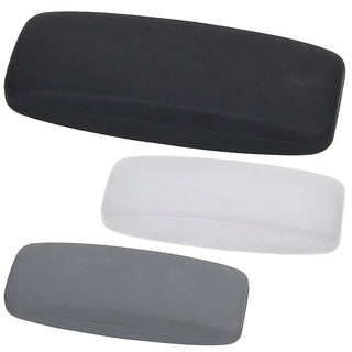 Brillenetui 3er Set PVC 15x6x3cm schwarz hellgrau dunkelgrau Etui Brillenbox Hartschalenetui Schutzbox Aufbewahrungsbox