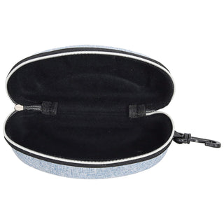 Brillenetui 3er Set Leinenoptik Reißverschluss PVC 15x6x3cm hellblau hellgrau rosa Etui Brillenbox Hartschalenetui Schutzbox Aufbewahrungsbox