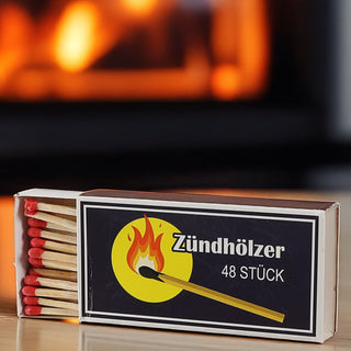 Streichhölzer 10er Pack à 48 Stück 5 Motive 10cm Karton Zündhölzer Sturmhölzer Sicherheitshölzer Streichholzschachtel Anzünder