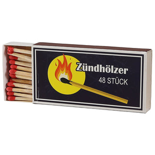 Streichhölzer 10er Pack à 48 Stück 5 Motive 10cm Karton Zündhölzer Sturmhölzer Sicherheitshölzer Streichholzschachtel Anzünder