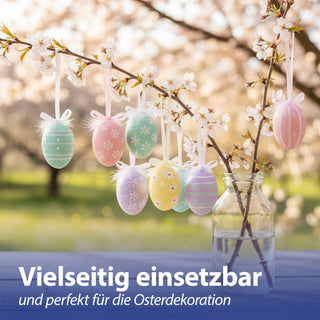 DIY Ostereier 24er Set zum Bemalen Styropor 4x6cm Styropor-Eier Osterdekoration Osternest Basteln Eier kreativ gestalten