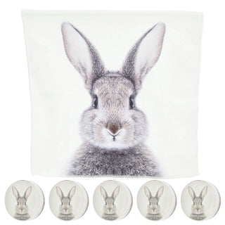 Magisches Handtuch Hase 6er Set 30x30cm Baumwolle Waschlappen Zaubertuch Zauberhandtuch Tuch Osterhase Ostergeschenk