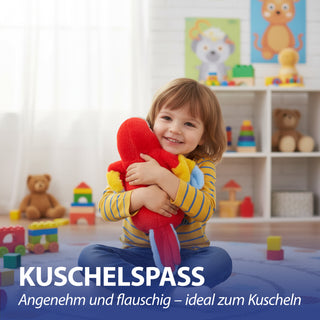 Papagei sprechend 11x20x10cm Polyester rot / blau Dekofigur mit Aufnahme- und Wiedergabefunktion Flügel flattern batteriebetrieben