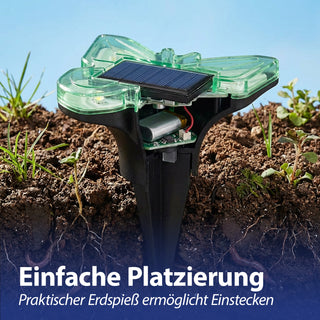LED Solarstecker Schmetterling 12er Set Kunststoff 9x8x6,5cm rot lila gelb grün kaltweiß 1 Leds IP44 Beetstecker Solarlicht Gartenbeleuchtung