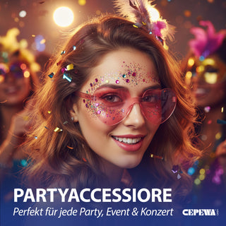 Partybrille Herz rosa 6er Set Kunststoff 13,5x5,5cm Herzbrille Partyaccessoire Fasching Karneval JGA Mottoparty