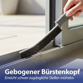 Fugenbürste 3er Set Kunststoff Edelstahl 22x2x1cm Reinigungsbürste für Bad Küche Universalbürste Spaltbürste ultraschmal mit Borsten