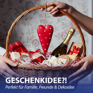 Herz Anhänger 6er Set Metall Schnur sechs Farben Streifen Punkte Dekoanhänger Geschenkidee Herzaufhänger Frühling-/Sommerdekoration