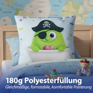 Kissen Mutmacher gelb / rosa / flieder / blau 40x40cm Baumwolle 180g Polyesterfüllung Reißverschluss Kuschelkissen einseitig bedruckt