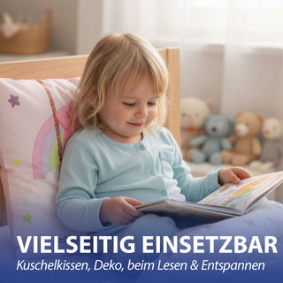 Kissen Mutmacher gelb / rosa / flieder / blau 40x40cm Baumwolle 180g Polyesterfüllung Reißverschluss Kuschelkissen einseitig bedruckt