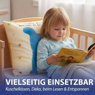 Kissen Mutmacher gelb / rosa / flieder / blau 40x40cm Baumwolle 180g Polyesterfüllung Reißverschluss Kuschelkissen einseitig bedruckt