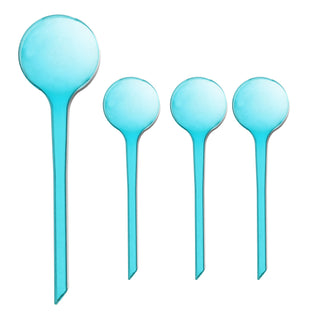 Bewässerungskugel 4er Set 7x28cm Kunststoff transparent/blau Fassungsvermögen 250ml Bewässerungssystem Durstkugel Wasserspender