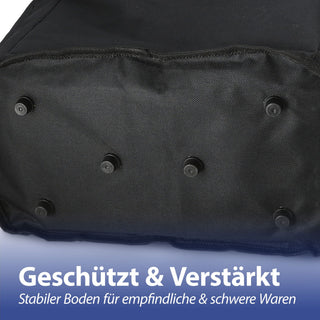 Einkaufskorb faltbar rot|blau|schwarz Aluminium Polyester 600D 42x40x28cm Korb Tragekorb Shopper mit Griff Picknickkorb gestützter Boden verstärkt