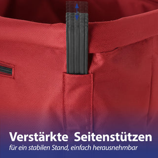 Einkaufskorb faltbar rot|blau|schwarz Aluminium Polyester 600D 42x40x28cm Korb Tragekorb Shopper mit Griff Picknickkorb gestützter Boden verstärkt