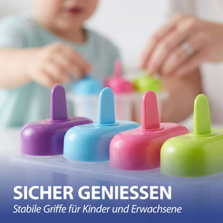 Eisform für Speiseeis 6x4er Set für 24 Eis 15,5x10x7,5cm Kunststoff Gefrierform DIY Eis Popsicle wiederverwendbar Gefrierfach