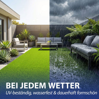 Rasen künstlich 4 Bahnen á 180x30cm Kunststoff Balkon Garten Terrasse Grünfläche Bodenbelag Outdoor Indoor Rasenteppich zuschneidbar