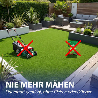 Rasen künstlich 4 Bahnen á 180x30cm Kunststoff Balkon Garten Terrasse Grünfläche Bodenbelag Outdoor Indoor Rasenteppich zuschneidbar