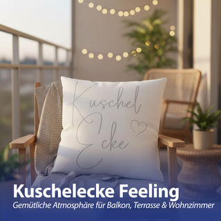 Outdoor Kissen 'Lieblingsplatz' 45x45x10cm weiß Polyester 350g Füllung wasser- und schmutzabweisend Reißverschluss