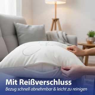 Outdoor Kissen 'Kuschelecke' 45x45x10cm weiß Polyester 350g Füllung wasser- und schmutzabweisend Reißverschluss