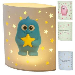 LED Nachtlicht Mutmacher 2er Set 13x16x5cm Papier 2 Motive warmweiß Timerfunktion batteriebetrieben Dekoleuchte Papierlampe Schlummerlicht