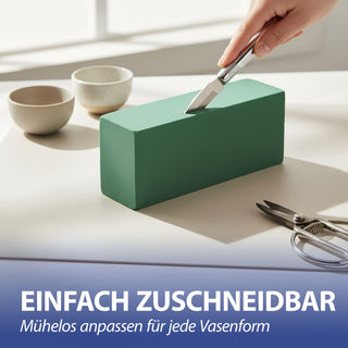 4/12er Steckschaum Block Set Phenolic 20x7x9,5cm 33g grün Blumensteckmasse Steckschwamm DIY Floristik Steckziegel Gesteckunterlage für Blumen und Gräser