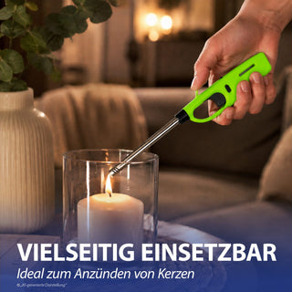 4x Stabfeuerzeug BASIC/NEON Set 4 Farben ABS Eisen Edelstahl 3,5x23x2cm nachfüllbar regulierbare Flamme Sturmfeuerzeug Feueranzünder