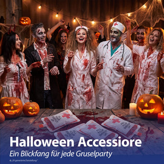Halloween Kunstblut Transfusionsbeutel 6er Set 100ml Fakeblut zur Verwendung auf Kleidung Theaterblut Vampir Kostüm Horrorparty