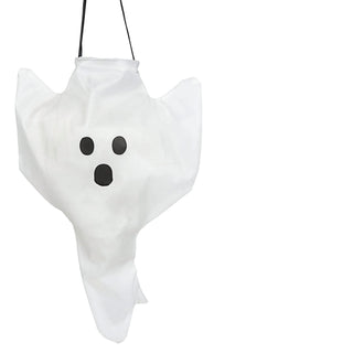 Halloween Sammelbeutel 6er Set Geist schwarz weiß 37x50cm Polyester Sammler Gespenst Beutel Süßes oder Saures Sammeltasche