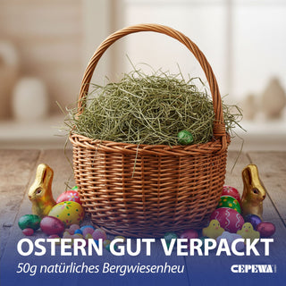 Ostergras 50g grün Bergwiesenheu Dekoheu Heu Osterdeko Osternestfüllung Bastelmaterial Osterkorb Füllung Frühlingsdeko
