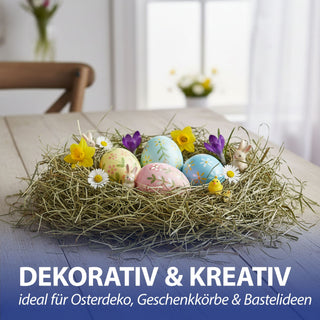 Ostergras 50g grün Bergwiesenheu Dekoheu Heu Osterdeko Osternestfüllung Bastelmaterial Osterkorb Füllung Frühlingsdeko