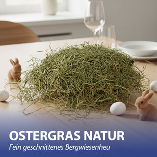 Ostergras 50g grün Bergwiesenheu Dekoheu Heu Osterdeko Osternestfüllung Bastelmaterial Osterkorb Füllung Frühlingsdeko