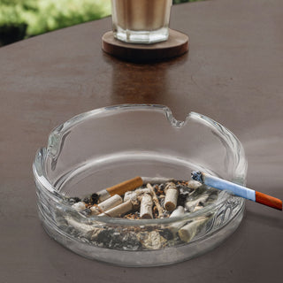 Glasaschenbecher Ø:10/12cm Glas Aschenbecher Ascher stapelbar Tischaschenbecher