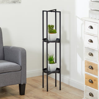 Modisches Standregal rund mit 2 Etagen H100 cm