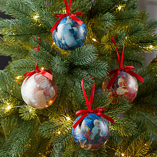 4er / 12er Set Nostalgie Christbaumkugel Ø8 cm