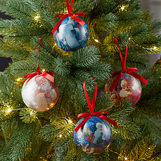 4er / 12er Set Nostalgie Christbaumkugel Ø8 cm