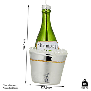 Christbaumschmuck Sektflasche Figuren Anhänger Weihnachtsbaumschmuck aus Glas