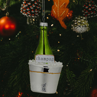 Christbaumschmuck Sektflasche Figuren Anhänger Weihnachtsbaumschmuck aus Glas