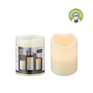LED Echtwachs Kerze mit flackernder Flamme Sleep-Funktion Größenwahl