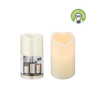 LED Echtwachs Kerze mit flackernder Flamme Sleep-Funktion Größenwahl