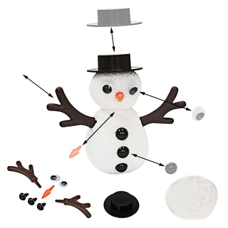 DIY Kugelknete "Schneemann" inkl. Accessoires zum Schneemannbauen ca.15g