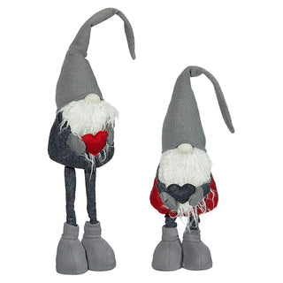 Wichtel teleskop Beine mit roter Mütze und roten Schuhen max. ca. H80 cm