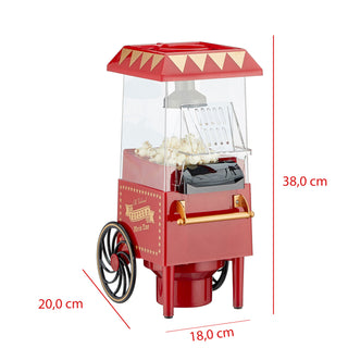 Retro Popcorn Maschine mit Heissluft Gesundes Popcorn Ölfrei Fettfrei ca. H38cm