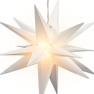 Leuchtstern 3D aus PVC LED Weihnachtsstern zum Hängen beleuchtet