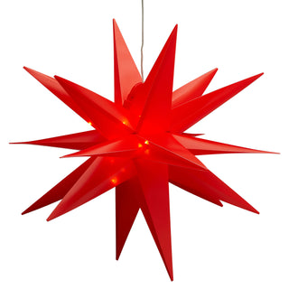 Deko LED Stern inkl. Timerfunktion faltbar weiß oder rot kl. ca. Ø35cm warmweiß
