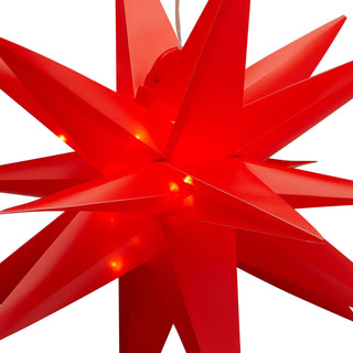 Deko LED Stern inkl. Timerfunktion faltbar weiß oder rot kl. ca. Ø35cm warmweiß