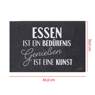 4er Set Tischset aus Filz mit Spruch, ca. 45x30cm in grau und anthrazit