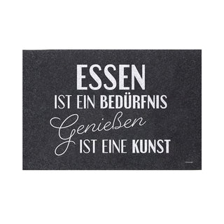 4er Set Tischset aus Filz mit Spruch, ca. 45x30cm in grau und anthrazit